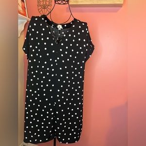 Cute polka dot shift dress size XL